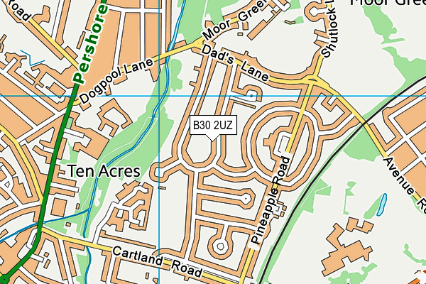B30 2UZ map - OS VectorMap District (Ordnance Survey) B30 2UZ map - OS VectorMap District (Ordnance Survey)
