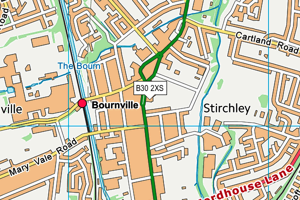 B30 2XS map - OS VectorMap District (Ordnance Survey) B30 2XS map - OS VectorMap District (Ordnance Survey)