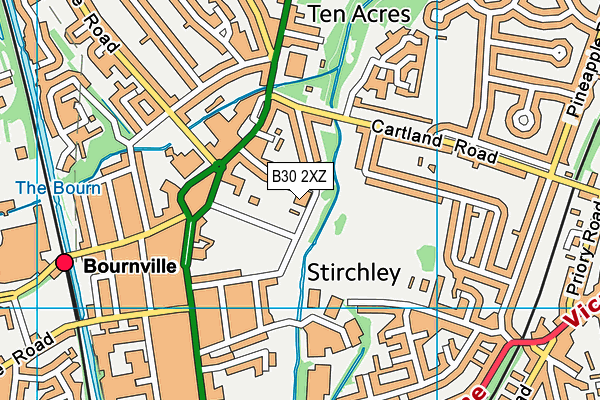 B30 2XZ map - OS VectorMap District (Ordnance Survey) B30 2XZ map - OS VectorMap District (Ordnance Survey)