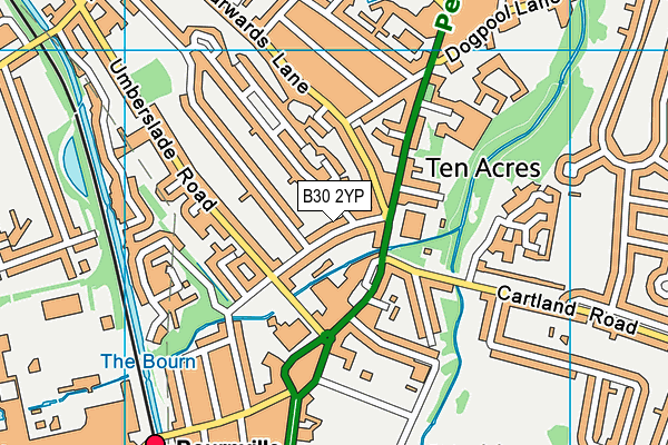 B30 2YP map - OS VectorMap District (Ordnance Survey) B30 2YP map - OS VectorMap District (Ordnance Survey)
