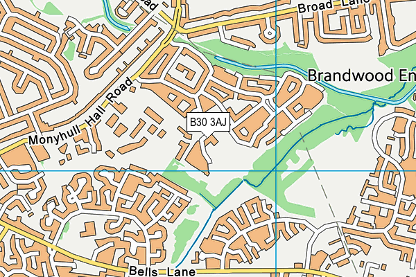 B30 3AJ map - OS VectorMap District (Ordnance Survey) B30 3AJ map - OS VectorMap District (Ordnance Survey)