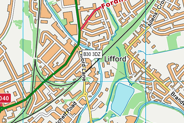 B30 3DZ map - OS VectorMap District (Ordnance Survey) B30 3DZ map - OS VectorMap District (Ordnance Survey)