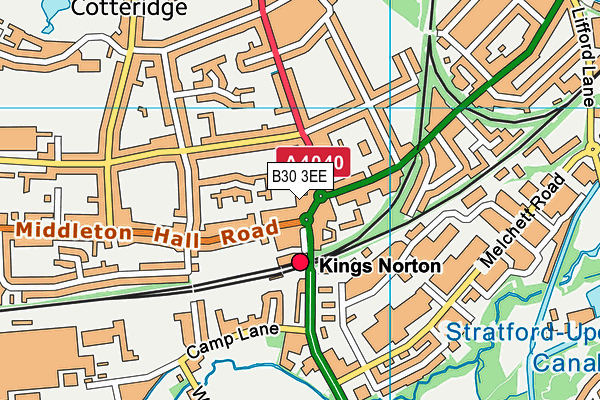 B30 3EE map - OS VectorMap District (Ordnance Survey) B30 3EE map - OS VectorMap District (Ordnance Survey)