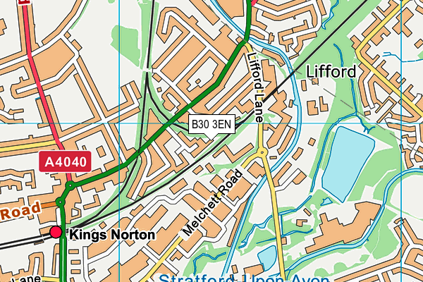 B30 3EN map - OS VectorMap District (Ordnance Survey) B30 3EN map - OS VectorMap District (Ordnance Survey)