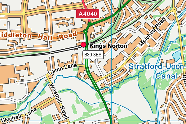B30 3ES map - OS VectorMap District (Ordnance Survey) B30 3ES map - OS VectorMap District (Ordnance Survey)