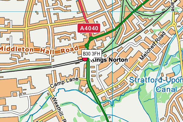 B30 3FH map - OS VectorMap District (Ordnance Survey) B30 3FH map - OS VectorMap District (Ordnance Survey)