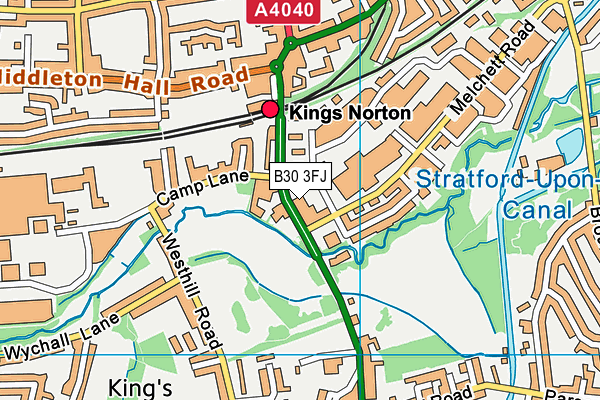 B30 3FJ map - OS VectorMap District (Ordnance Survey) B30 3FJ map - OS VectorMap District (Ordnance Survey)