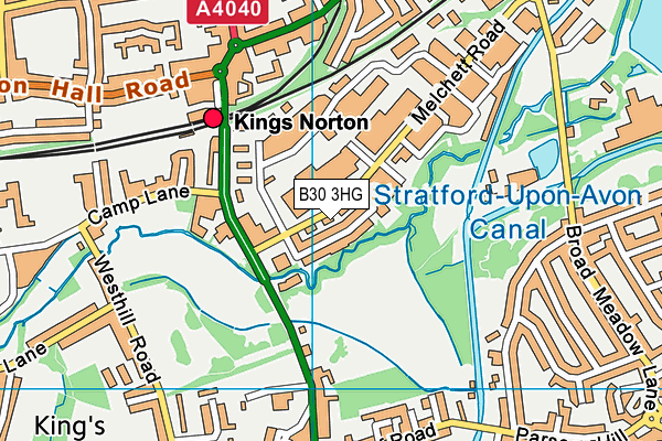 B30 3HG map - OS VectorMap District (Ordnance Survey) B30 3HG map - OS VectorMap District (Ordnance Survey)
