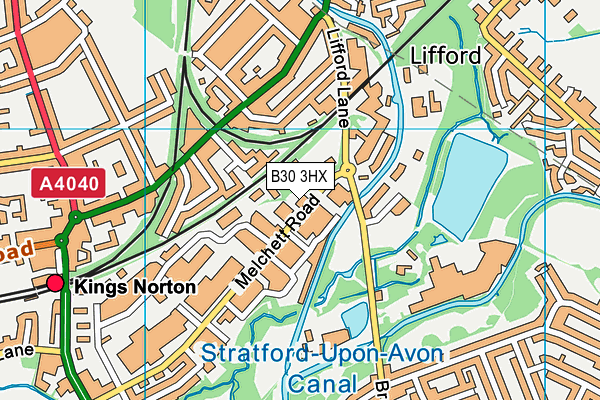 B30 3HX map - OS VectorMap District (Ordnance Survey) B30 3HX map - OS VectorMap District (Ordnance Survey)
