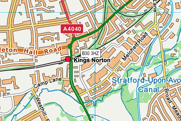 B30 3HZ map - OS VectorMap District (Ordnance Survey) B30 3HZ map - OS VectorMap District (Ordnance Survey)