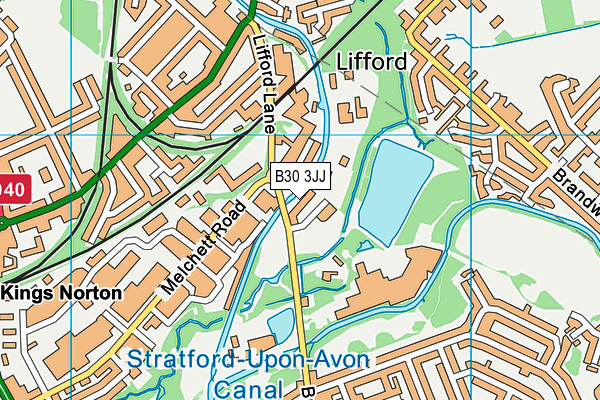 B30 3JJ map - OS VectorMap District (Ordnance Survey) B30 3JJ map - OS VectorMap District (Ordnance Survey)