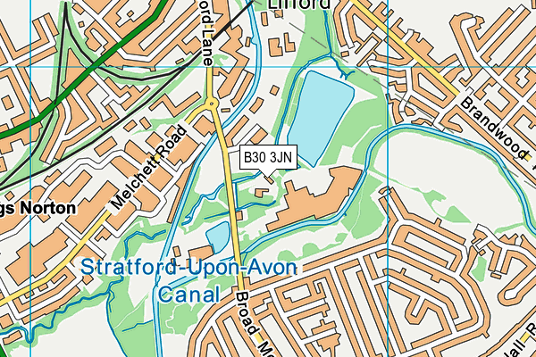 B30 3JN map - OS VectorMap District (Ordnance Survey) B30 3JN map - OS VectorMap District (Ordnance Survey)