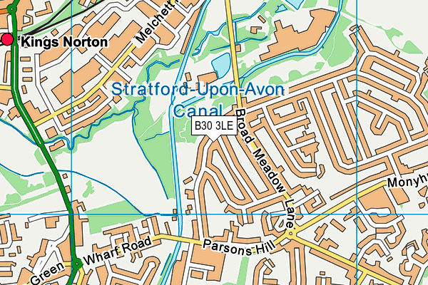 B30 3LE map - OS VectorMap District (Ordnance Survey) B30 3LE map - OS VectorMap District (Ordnance Survey)