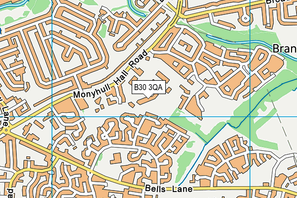 B30 3QA map - OS VectorMap District (Ordnance Survey) B30 3QA map - OS VectorMap District (Ordnance Survey)