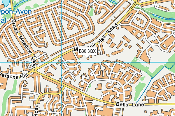 B30 3QX map - OS VectorMap District (Ordnance Survey) B30 3QX map - OS VectorMap District (Ordnance Survey)