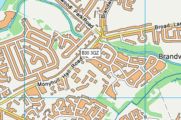 B30 3QZ map - OS VectorMap District (Ordnance Survey) B30 3QZ map - OS VectorMap District (Ordnance Survey)