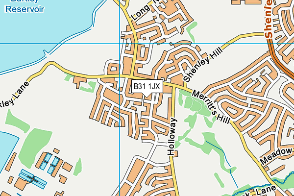 B31 1JX map - OS VectorMap District (Ordnance Survey) B31 1JX map - OS VectorMap District (Ordnance Survey)
