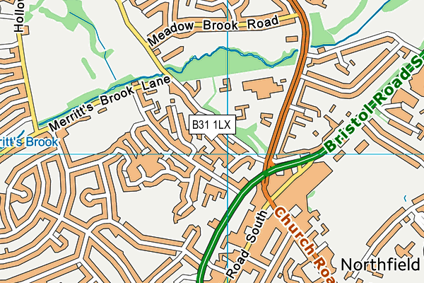 B31 1LX map - OS VectorMap District (Ordnance Survey)