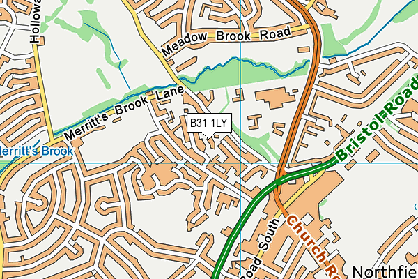 B31 1LY map - OS VectorMap District (Ordnance Survey) B31 1LY map - OS VectorMap District (Ordnance Survey)
