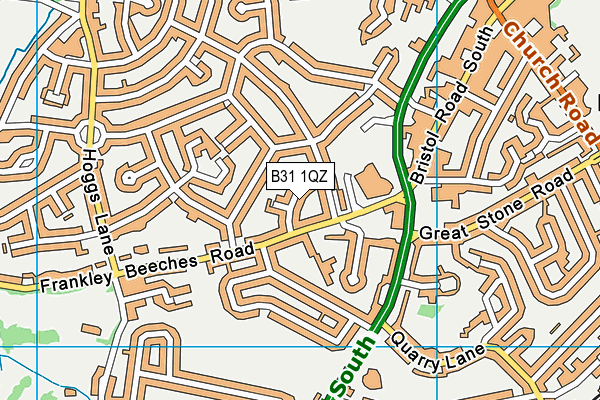 B31 1QZ map - OS VectorMap District (Ordnance Survey) B31 1QZ map - OS VectorMap District (Ordnance Survey)