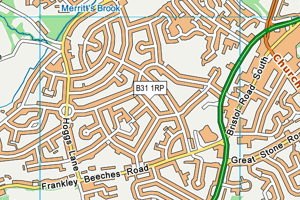 B31 1RP map - OS VectorMap District (Ordnance Survey) B31 1RP map - OS VectorMap District (Ordnance Survey)