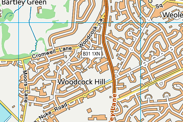B31 1XN map - OS VectorMap District (Ordnance Survey) B31 1XN map - OS VectorMap District (Ordnance Survey)