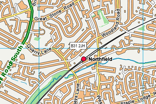 B31 2JH map - OS VectorMap District (Ordnance Survey) B31 2JH map - OS VectorMap District (Ordnance Survey)