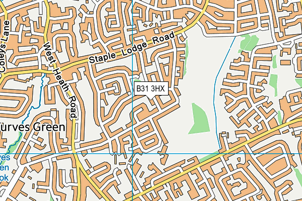 B31 3HX map - OS VectorMap District (Ordnance Survey) B31 3HX map - OS VectorMap District (Ordnance Survey)