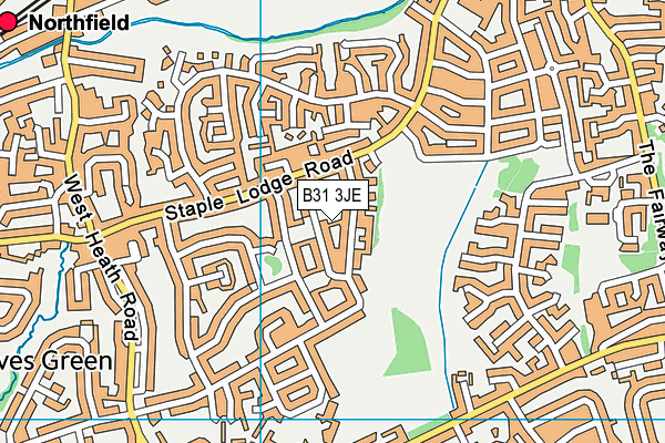 B31 3JE map - OS VectorMap District (Ordnance Survey) B31 3JE map - OS VectorMap District (Ordnance Survey)
