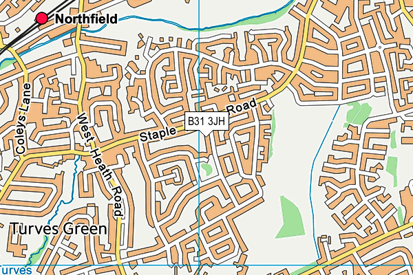 B31 3JH map - OS VectorMap District (Ordnance Survey)