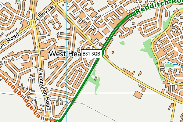 B31 3QB map - OS VectorMap District (Ordnance Survey) B31 3QB map - OS VectorMap District (Ordnance Survey)