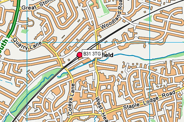 B31 3TG map - OS VectorMap District (Ordnance Survey) B31 3TG map - OS VectorMap District (Ordnance Survey)