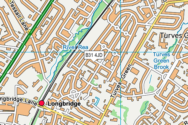 B31 4JD map - OS VectorMap District (Ordnance Survey) B31 4JD map - OS VectorMap District (Ordnance Survey)