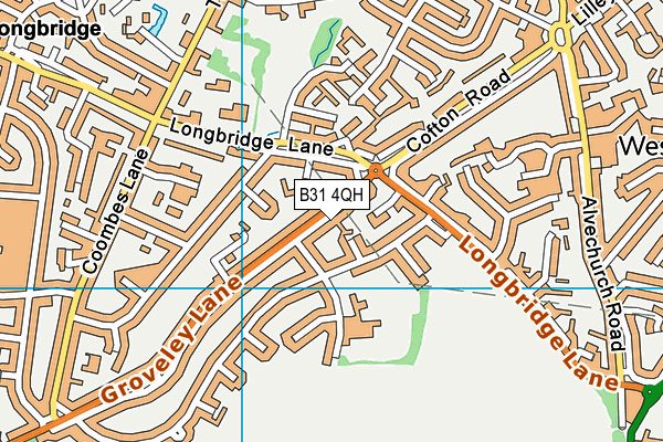 B31 4QH map - OS VectorMap District (Ordnance Survey) B31 4QH map - OS VectorMap District (Ordnance Survey)