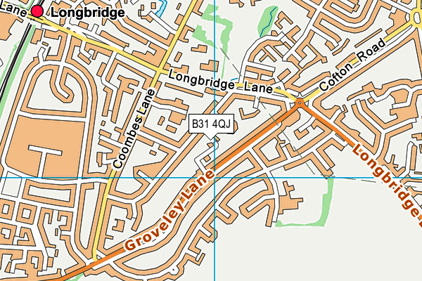 B31 4QJ map - OS VectorMap District (Ordnance Survey) B31 4QJ map - OS VectorMap District (Ordnance Survey)