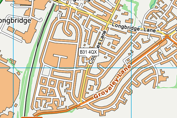 B31 4QX map - OS VectorMap District (Ordnance Survey)