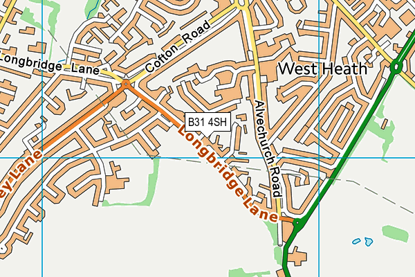 B31 4SH map - OS VectorMap District (Ordnance Survey) B31 4SH map - OS VectorMap District (Ordnance Survey)