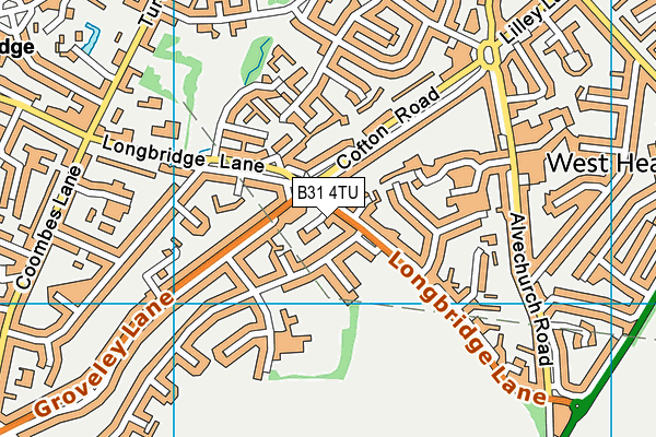 B31 4TU map - OS VectorMap District (Ordnance Survey) B31 4TU map - OS VectorMap District (Ordnance Survey)
