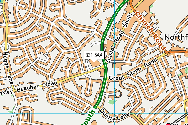 B31 5AA map - OS VectorMap District (Ordnance Survey) B31 5AA map - OS VectorMap District (Ordnance Survey)