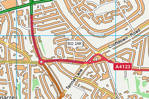 B32 2AR map - OS VectorMap District (Ordnance Survey) B32 2AR map - OS VectorMap District (Ordnance Survey)