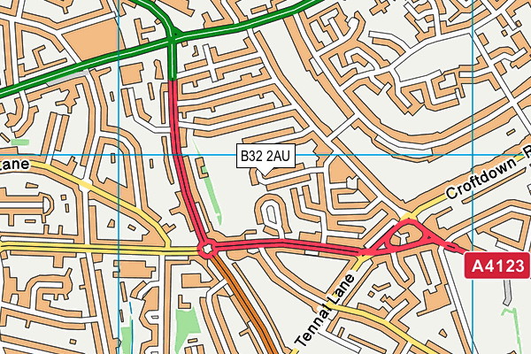 B32 2AU map - OS VectorMap District (Ordnance Survey) B32 2AU map - OS VectorMap District (Ordnance Survey)