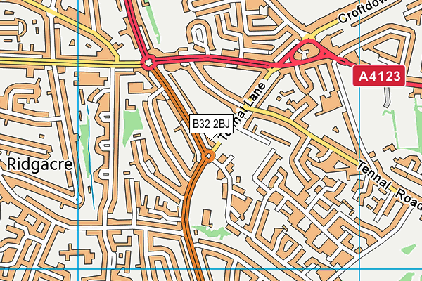 B32 2BJ map - OS VectorMap District (Ordnance Survey) B32 2BJ map - OS VectorMap District (Ordnance Survey)