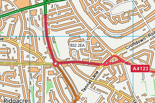 B32 2EA map - OS VectorMap District (Ordnance Survey) B32 2EA map - OS VectorMap District (Ordnance Survey)