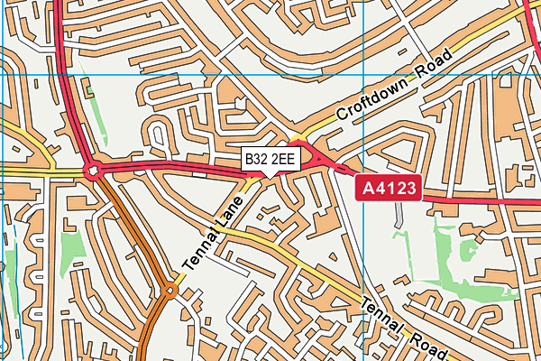 B32 2EE map - OS VectorMap District (Ordnance Survey) B32 2EE map - OS VectorMap District (Ordnance Survey)
