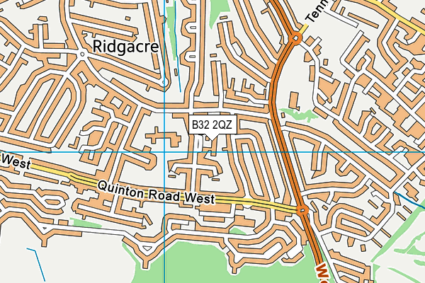 B32 2QZ map - OS VectorMap District (Ordnance Survey) B32 2QZ map - OS VectorMap District (Ordnance Survey)