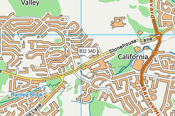 B32 3AD map - OS VectorMap District (Ordnance Survey) B32 3AD map - OS VectorMap District (Ordnance Survey)