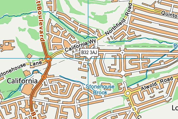 B32 3AJ map - OS VectorMap District (Ordnance Survey)