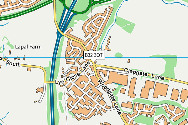 B32 3QT map - OS VectorMap District (Ordnance Survey) B32 3QT map - OS VectorMap District (Ordnance Survey)