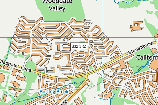 B32 3RZ map - OS VectorMap District (Ordnance Survey) B32 3RZ map - OS VectorMap District (Ordnance Survey)