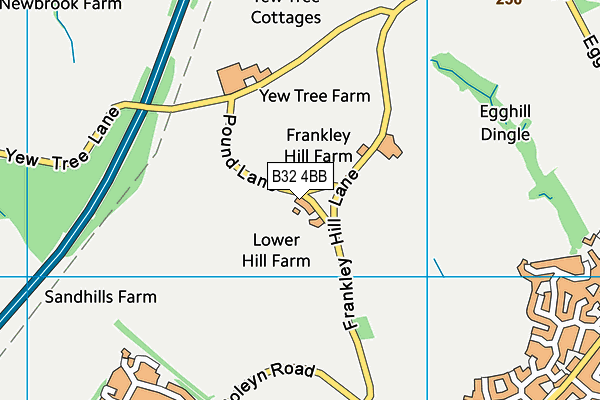 B32 4BB map - OS VectorMap District (Ordnance Survey)